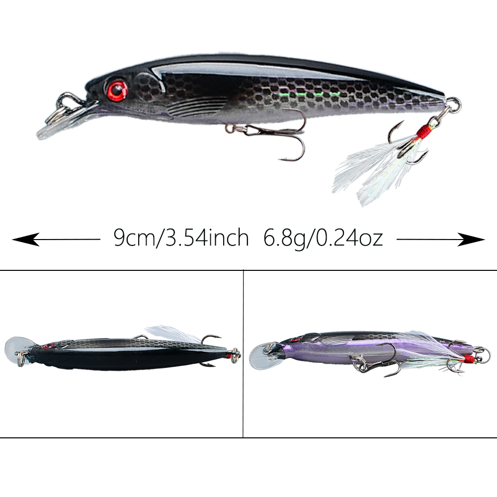 10pcs Bionic Minnow Fishing Lu - đánh giá và giá Fishing Hook Treble