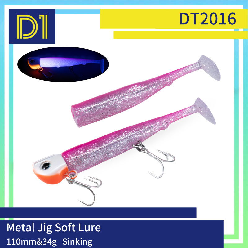 D1 110mm 34g Sinking Metal Jig - đánh giá và giá Fishing Hook Treble