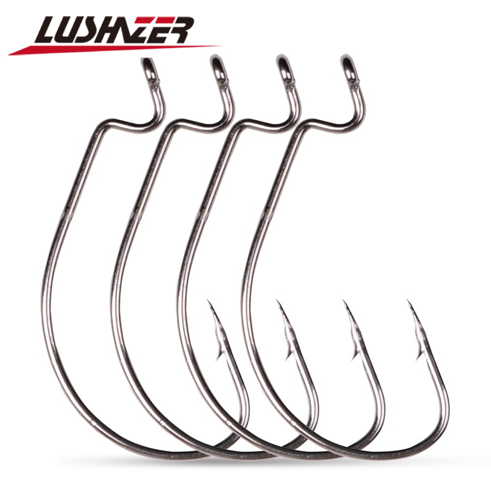 LUSHAZER 10 Cái/lốc Thép Carbo - đánh giá và giá Fishing Hook Barbless